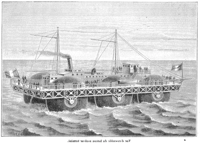 «Эрнест Базен»: как работал пароход на гигантских колесах XIX века