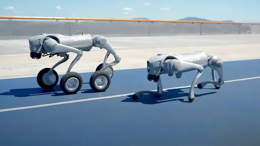 Гибридный робот Unitree Go2-W: колёса для скорости и ноги для бездорожья