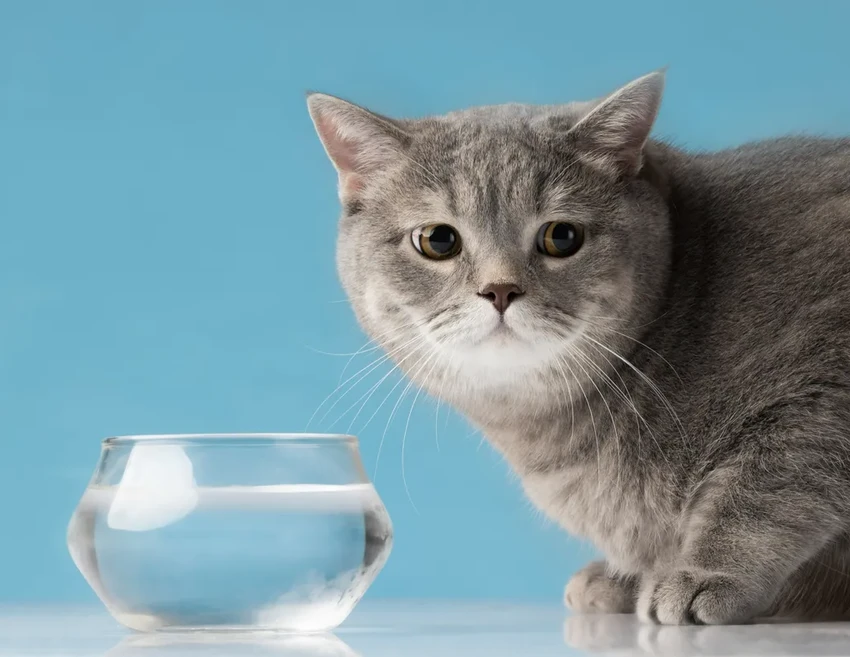 Почему кошка отодвигает миску с водой от еды? Секрет инстинкта