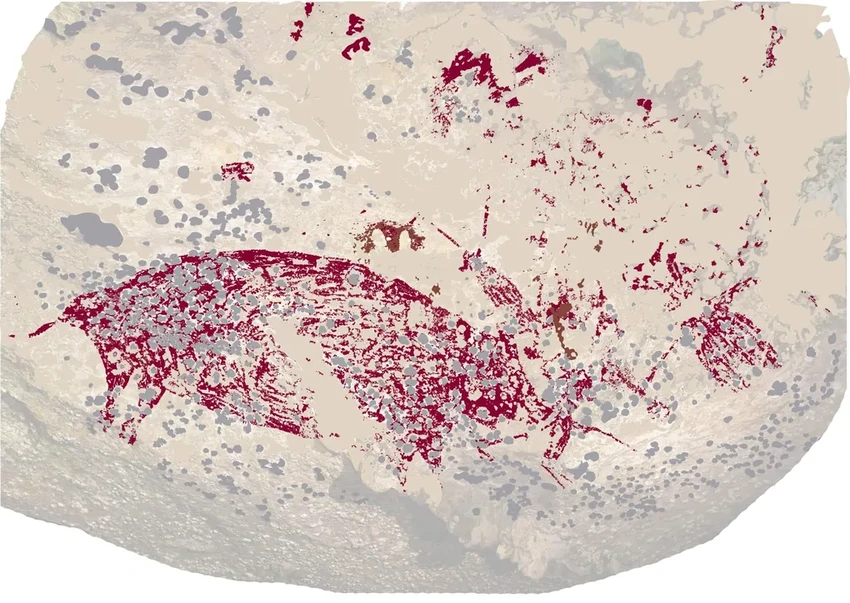 Найден древнейший сюжетный рисунок в мире: наскальное искусство возрастом 51 000 лет