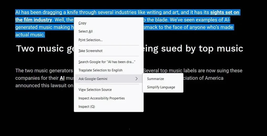 Firefox представил свободу выбора: в браузер добавили ChatGPT, Gemini и других AI-ассистентов