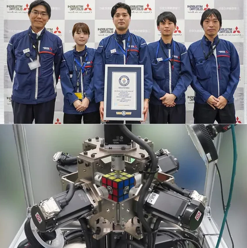 Робот побил мировой рекорд по сборке кубика Рубика за мгновение