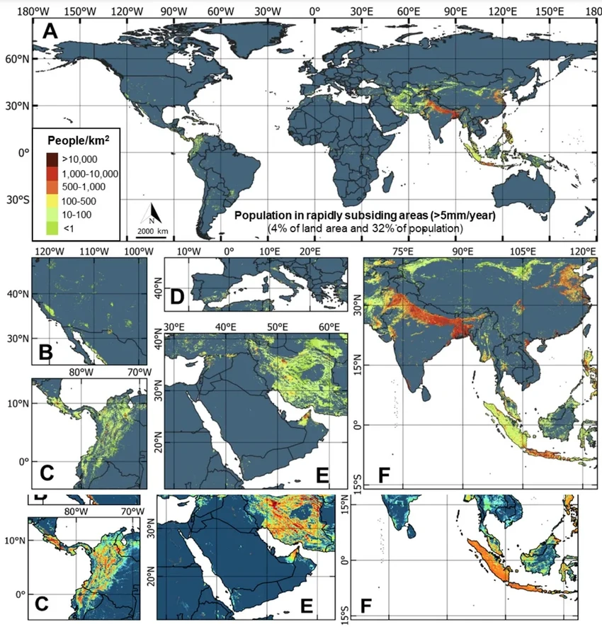 Под ногами 2 миллиардов человек оседает почва из-за откачки воды