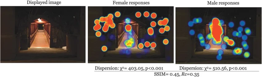 Тепловая карта страха: как женщины и мужчины видят дорогу домой ночью