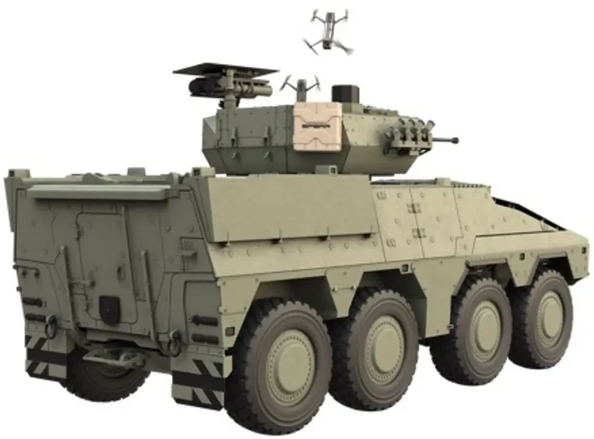 Система MCL Viper для залпового запуска боевых дронов с военной техники