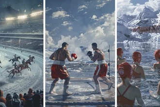 Как бы выглядели летние олимпийские виды спорта на Северном полюсе