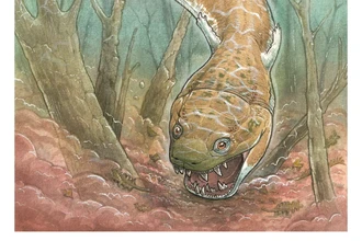 Гигантский хищник с головой как унитаз: кто правил болотами до динозавров