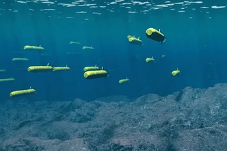 Как подводные дроны общаются под водой: новая система связи для роя